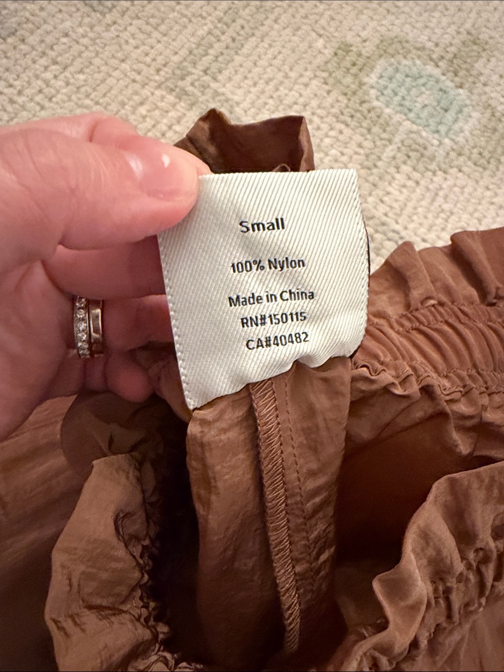 Varley Rust Drawstring Athletic Shorts - Picture 3 of 9